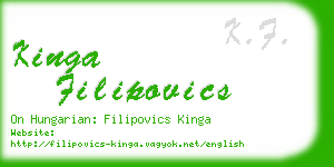 kinga filipovics business card
